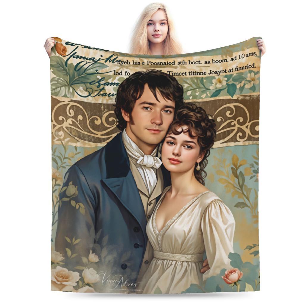 Pride and Prejudice Blankets Quality Super Warm  Throw Blanket Winter Children Couch Chair Sofa Bed Graphic Bedspread