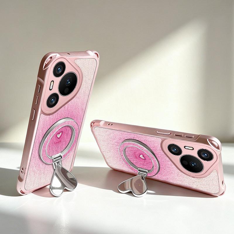 Lucky Love Is Suitable for Huawei P70Pro Mobile Phone Case P80 Advanced P70 Bracket P60 Anti-drop P50 Soft Case