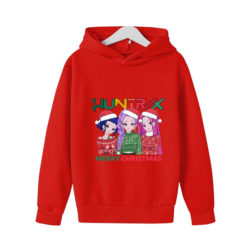 KPop Dämonenjäger Hoodie Y2K KPop Dämonenjäger Weihnachts-Hoodies Mädchen Jungen Rumi Herbst Lässig Langarm Kinderbekleidung