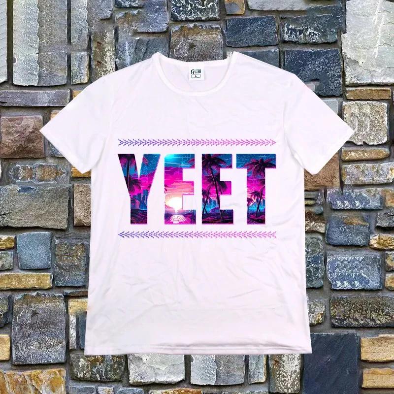 Retro Tričko Jey Uso Yeet Vtipné citáty Wresting Lovers Grafické tričko Měkké Unisex Tričko s výstřihem do O Letní tričko Módní topy