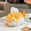 Liebevolle Cartoon Ingwerkatze Keramik Taschentuchbox Couchtisch Schreibtisch Dekoration Kreative Taschentuchbox Nachttisch Papierhandtuchhalter