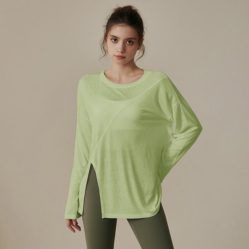 Top Fitness da Donna Estivo a Manica Corta, Vestibilità Larga, per Yoga & Pilates