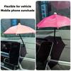 Bending Design Magnetic Phone Umbrella 360° Rotation Cell Phone Sun Shield  Car Mobile Use
