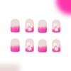Press on Nail French Tip Square Nail Tips Fake Nail with Designs Artificial Acrylic Nail Full Cover Acrylic False Nail