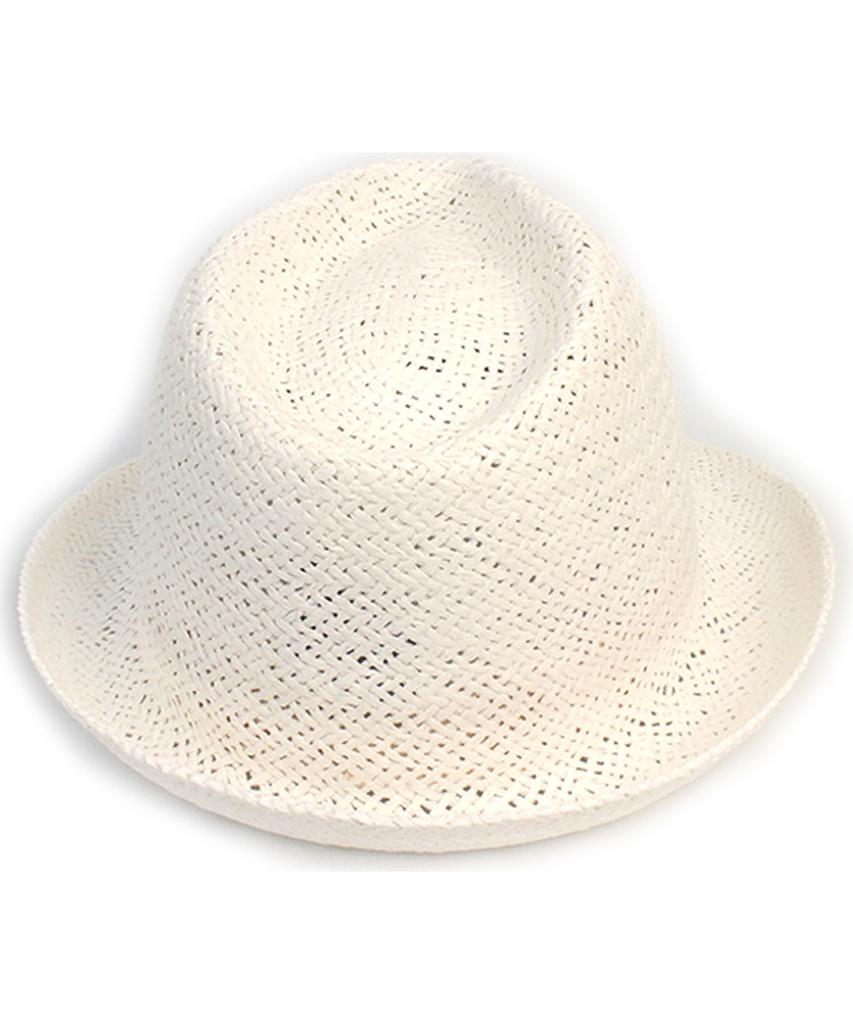 Yunibeosyeolkemiseuteuli Bu Swing Simple White Fedora Summer Hat