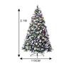 Eco-friendly Flame-retardant Christmas Tree with Red Berries and White Greenery