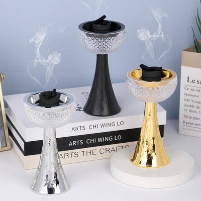 Quemador de Incienso Metálico Minimalista Moderno, Incensario Artístico Semitransparente, Adorno de Decoración del Hogar para Ambiente Festivo, Regalo