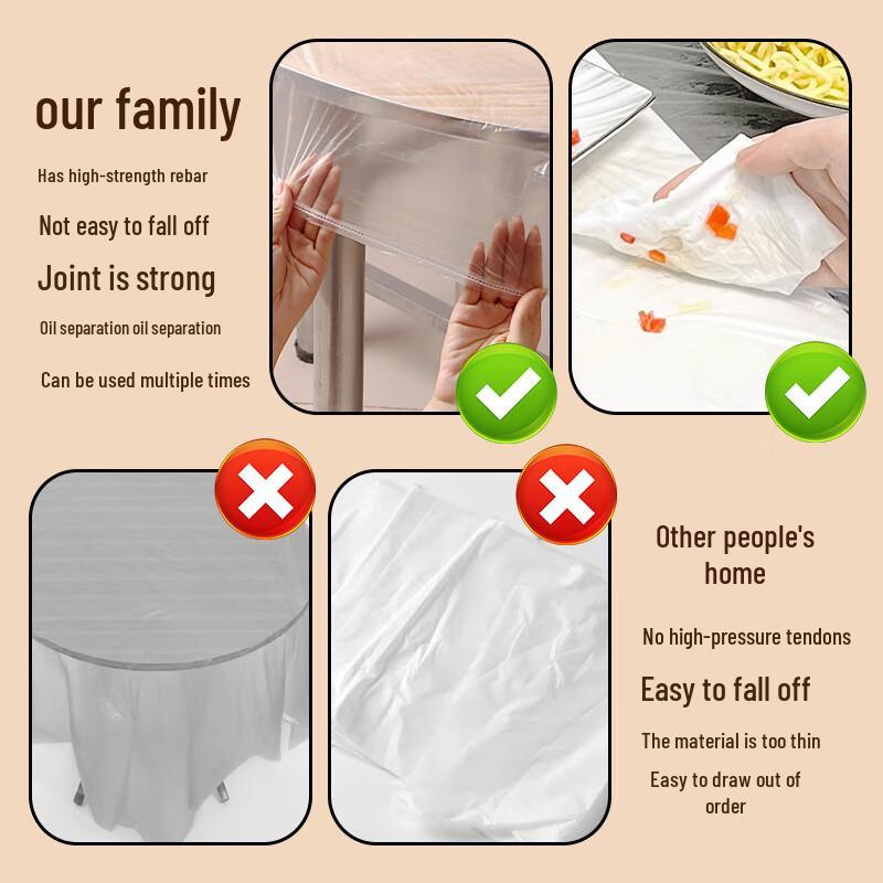 JingJingRS Einweg-Tischdecken aus elastischem Kunststoff