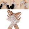 Breathable Wrist Covers With Lace Patterns Sheer Nails Art Photo Props Comfortable Sheer Sleeves