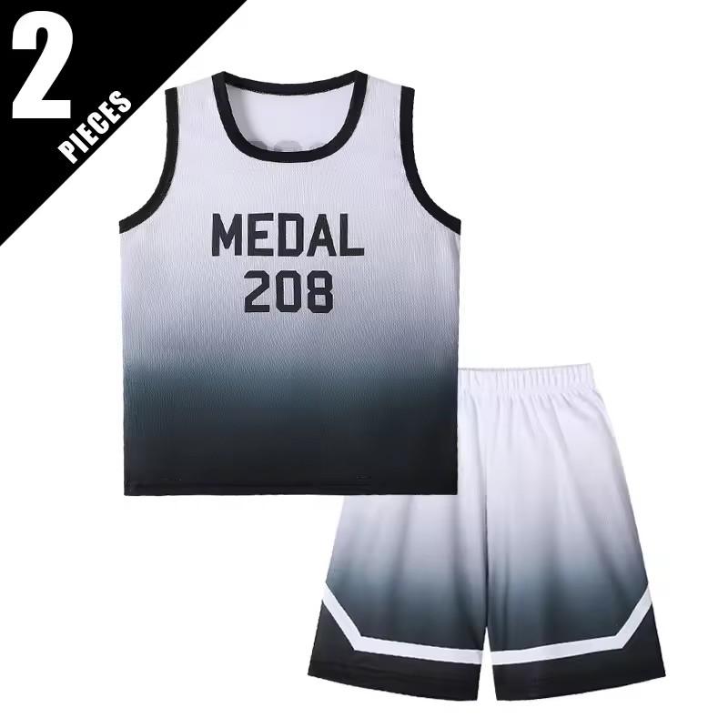 

2-piece Children s Summer Tie Dye Gradient Sports Suit Boys Breathable Comfortable Vest T-shirt Girls Casual Running Shorts 160