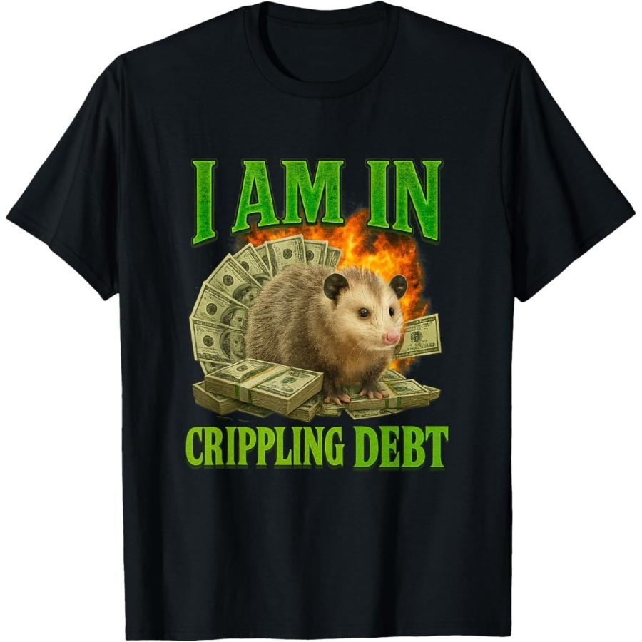 dongdongo Я в crippling долгах Безумный студент Поколения Z Задолженность по студенческому кредиту Мем-шутка Футболка S