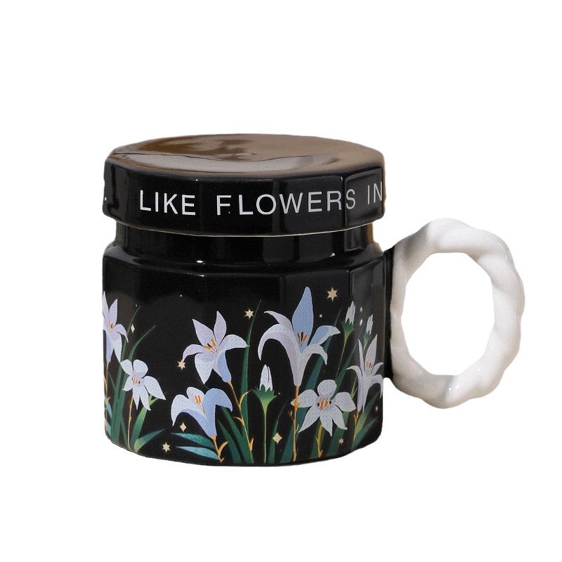 Ceramic Cup With Lid Mug High Value Water Cup Office Cup Souvenir Coffee Cup Women Breakfast Cup Men