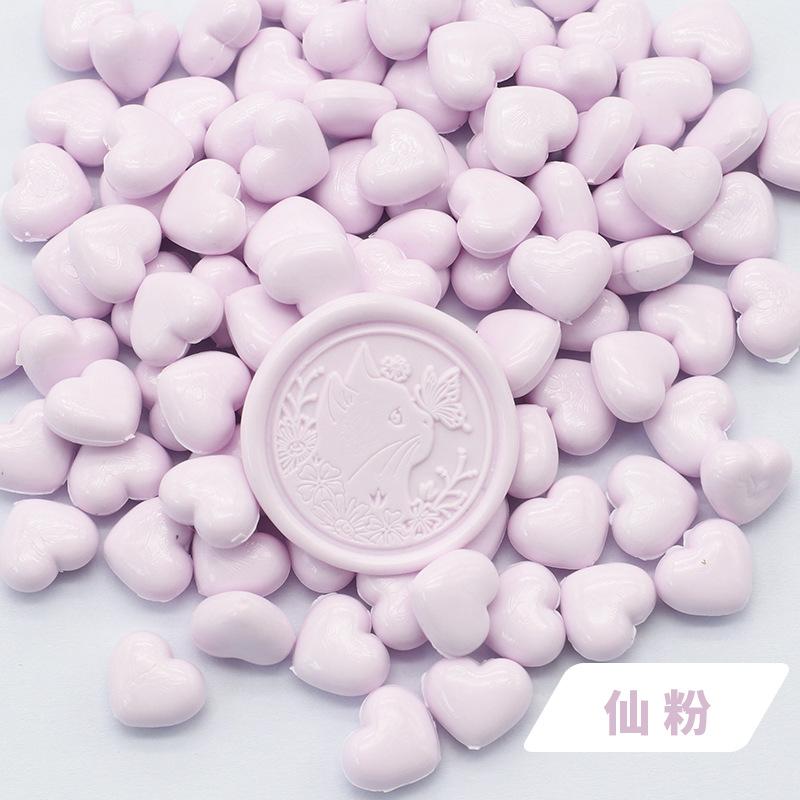 100pcs Fat Love Lacquer Wax Grains Heart-shaped Mixed Color DIY Hand Accounts Envelopes Sealed Wedding Invitation Decoration