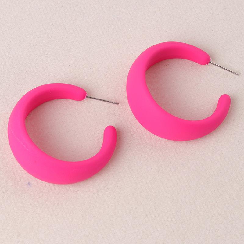 Geometric -Hoop Acrylic Earrings for Women, Colorful Candy Painted Statement Jewelry
