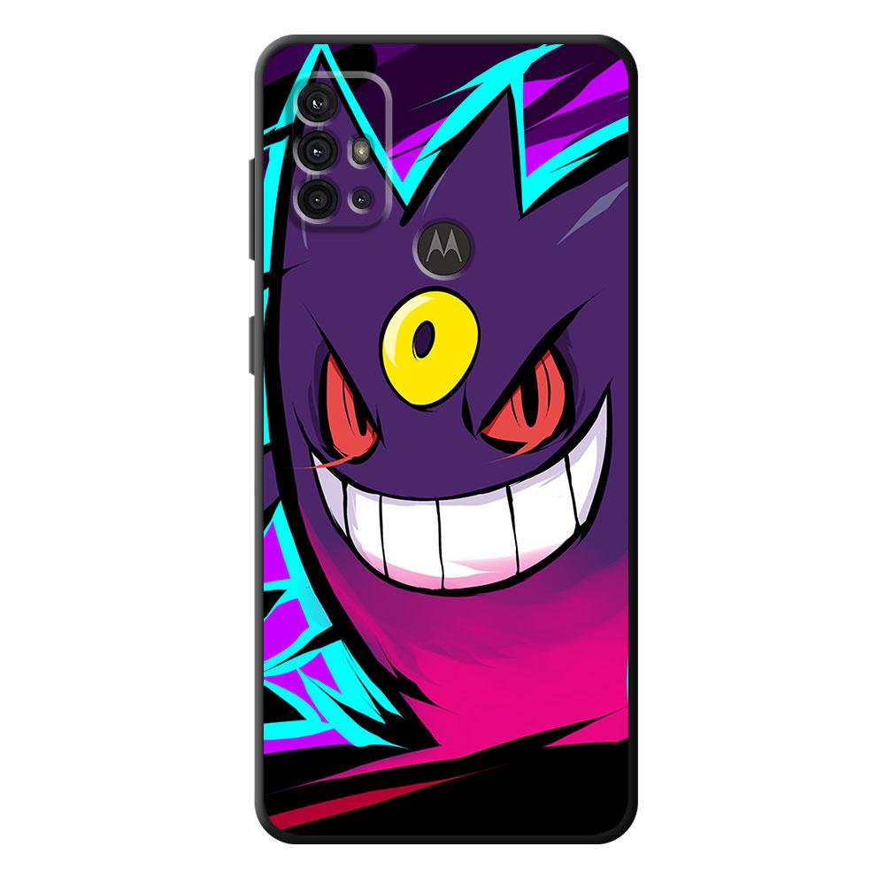 

Чехол для телефона Motorola Moto X30 One Fusion Plus Edge 20 Lite 30 Pro One Hyper E6s G Stylus S30, бампер, черный покемон Gengar Moto One Hyper