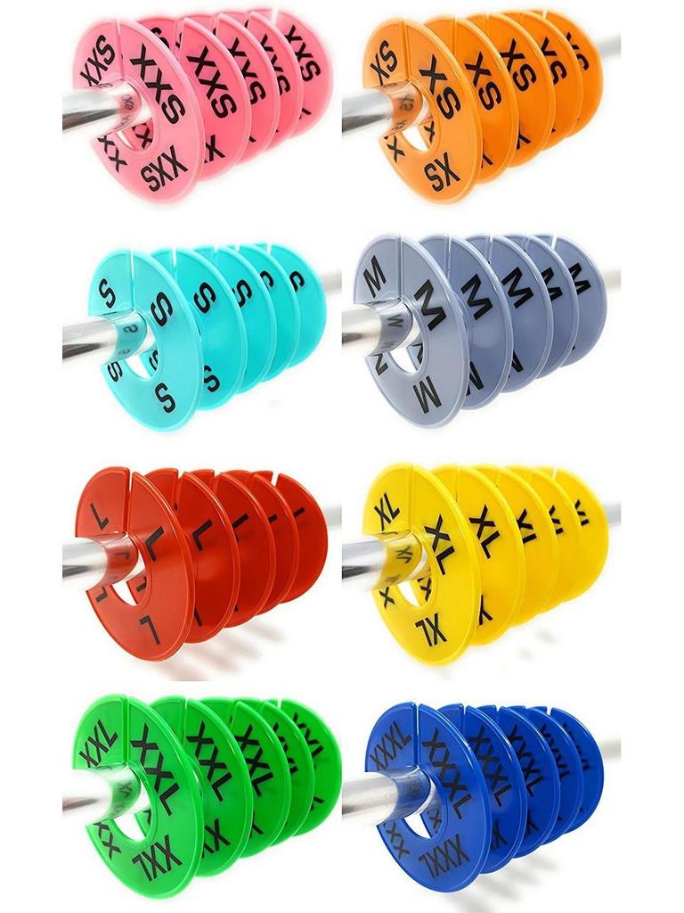 Letter Set Divider for Wardrobe: XXS-XXXL Sizes, Circle & Square Shapes, Stocked for Easy Labeling