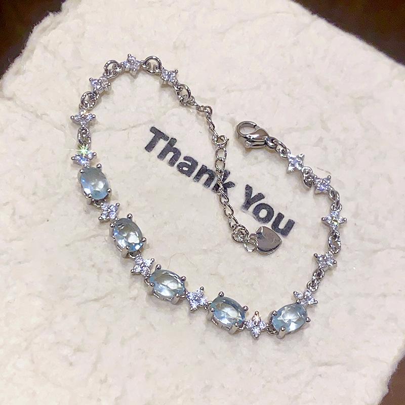 Oval Starburst Zircon Bracelet: Elegant, Versatile, High-End Jewelry