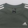 Adidas FW24 Striped Casual Fleece Thick Round Neck Long Sleeve Sweatshirt Women Sweatshirt Oxidized-Green White HM1930