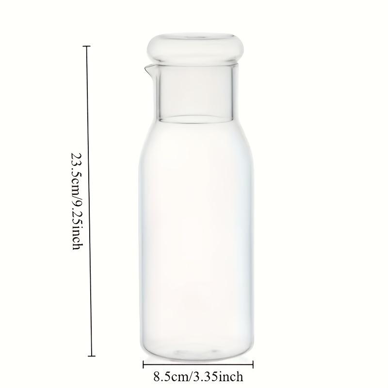 68oz Glass Pitcher Cup , Handmade Art Glass Beverage Server with Integrated Handle , Green Lid, Large Capacity for Iced Tea, Lemonade, Juice