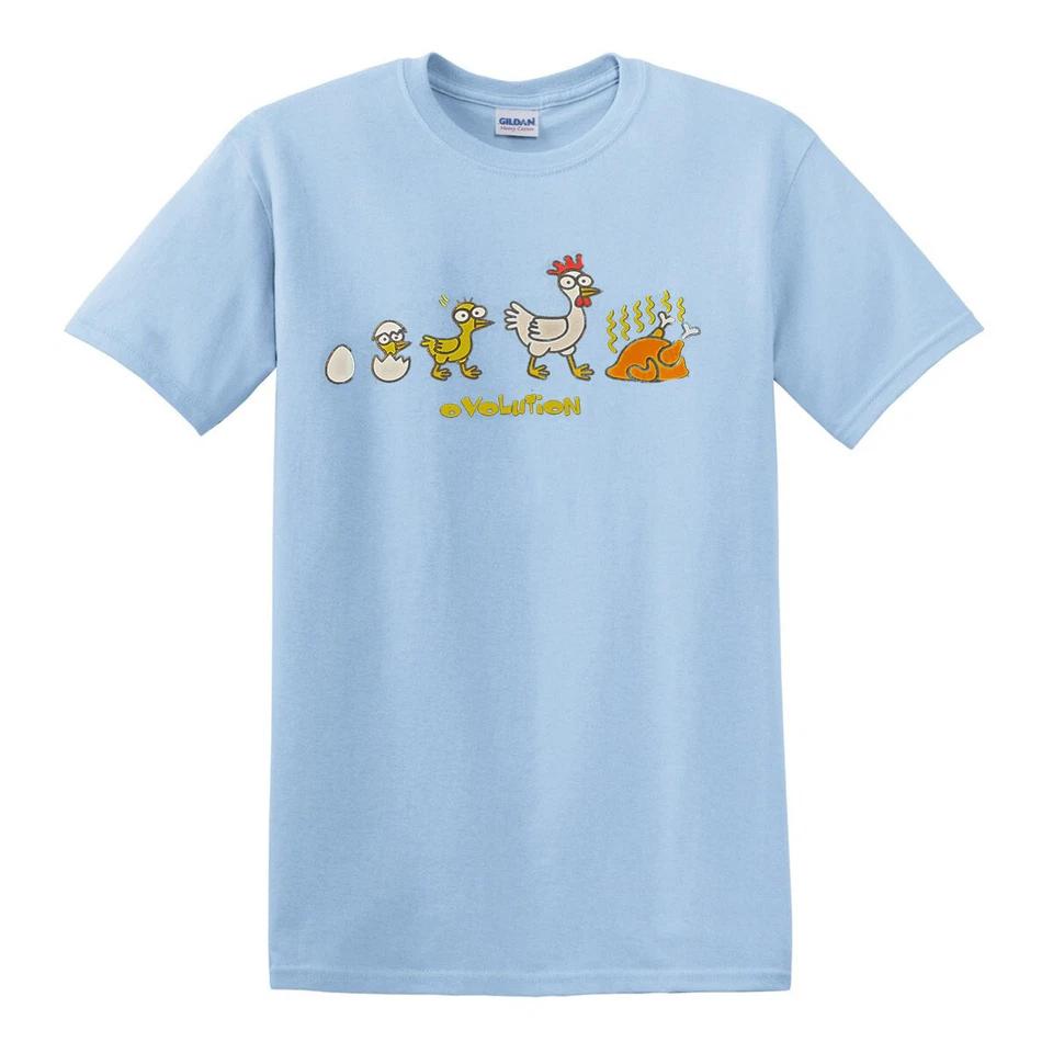 OVOLUTION FUNNY T-SHIRT Chicken Chick Evolution Joke Party Fun Gift T-shirt Top 4 XL