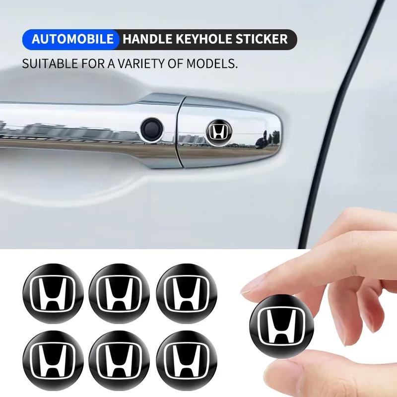 2/5/10Pcs 15mm Car Styling Lock Keyhole Stickers Decoration Protection For Honda Odyssey Spirior CRV Civic XR-V HR-V City Accord KP5