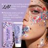 Stage Makeup Glitter 50G Red White Blue Stick for Independence Day Waterproof Patriotic Face Body Gel Party USA Flag Sequins with 4th of July