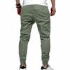 Men Drawstring Waist Pinstripe Jogger Pants Relaxed Fit Lightweight Breathable Trousers for Daily Wear Sports Activities