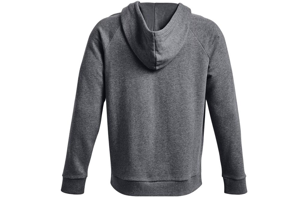 Under Armour Rival Fleece Sweatshirts Men's Gray Hooded Moderate Cardigan 1379863-012