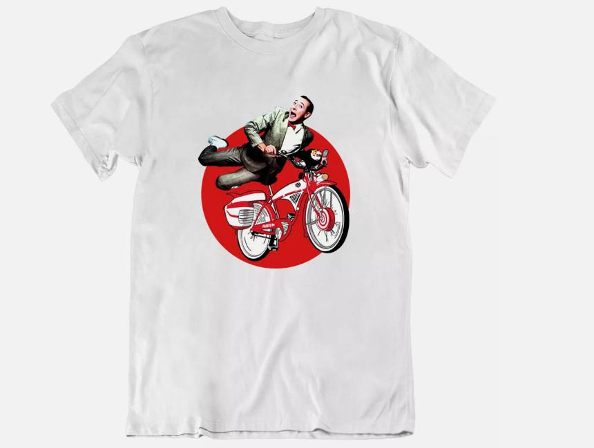 

Pee Wee Herman Bicycle Humor Funny Movie TV Show 80s T Shirt Tee Gift White Unisex T-Shirt XXL