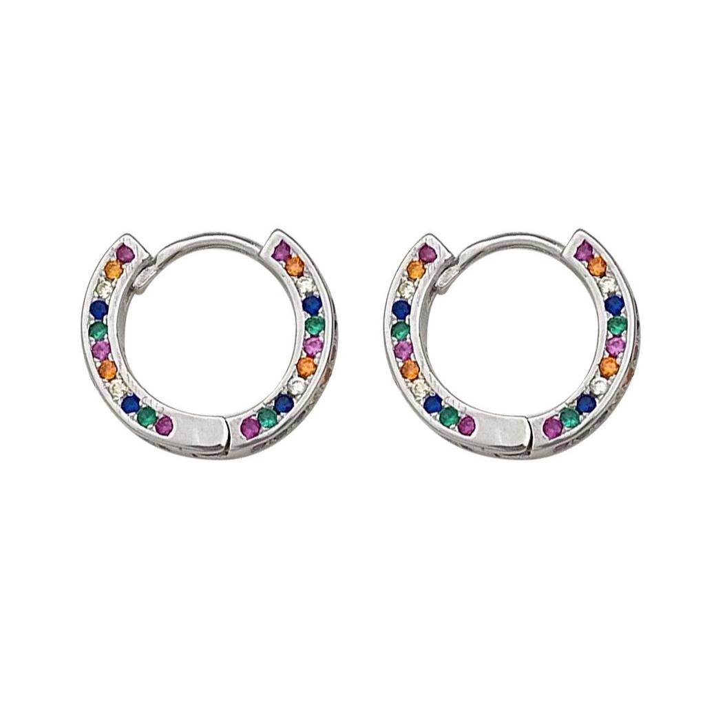 Exquisite Bunte Zirkon Creolen: Einzigartige, hochwertige, minimalistische Ohrklemmen für Männer und Frauen
