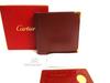 Authentic Must De Cartier Bordeaux Leather Bifold Wallet Purse #a944  Refurbished