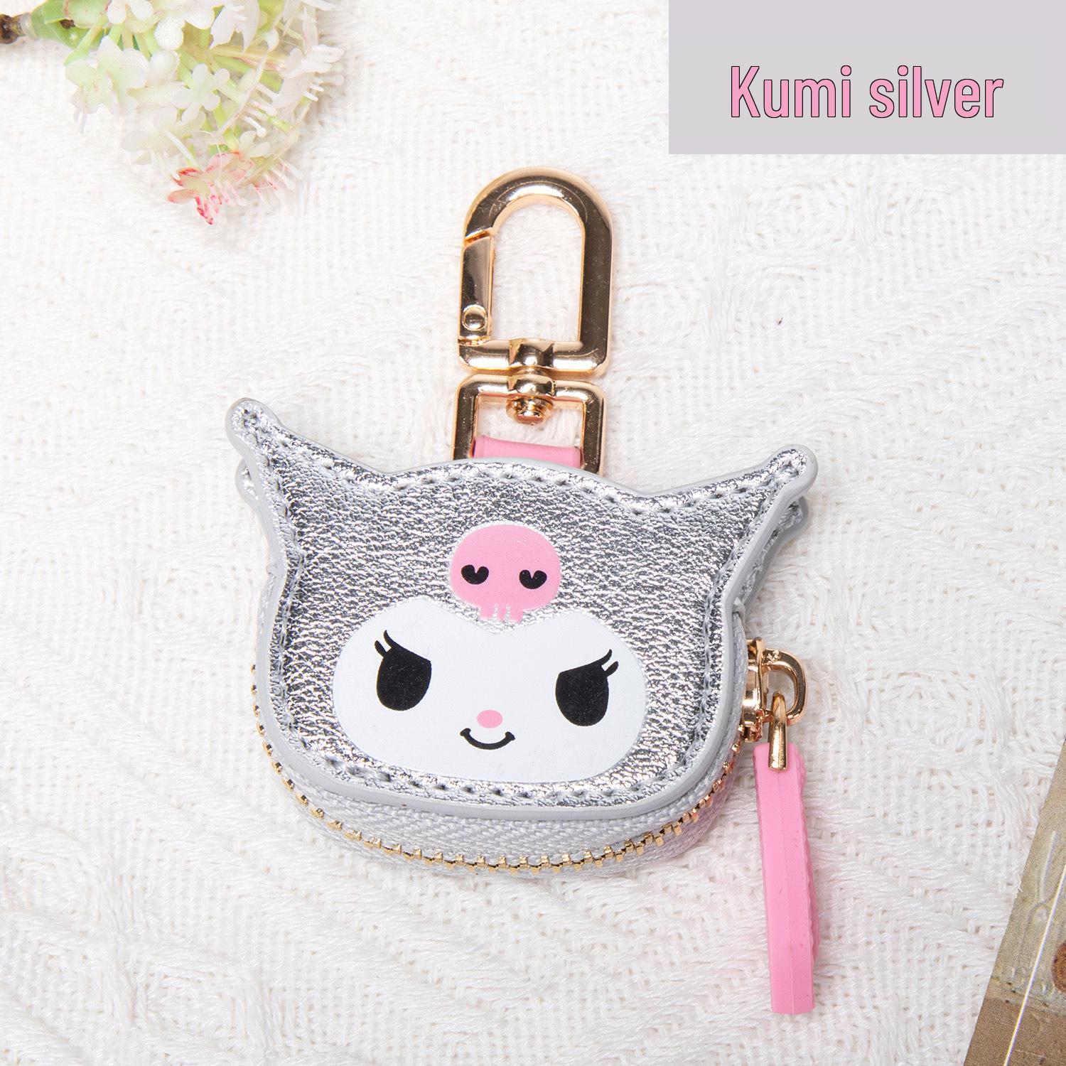 

Красочный брелок-подвеска Куроми, мини-кошелек для монет, шарм серебряный