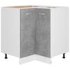 Lyon Corner Base Cabinet Concrete Grey 75.5 x 75.5 x 81.5 cm Particleboard