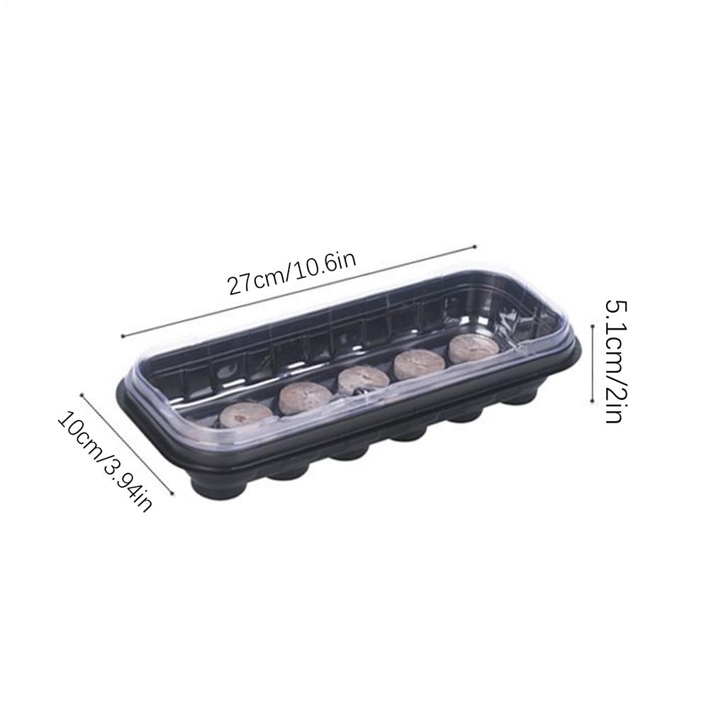 

Seedling Tray 12-Cell Reusable Plant Seedling Starting Trays Box For Cloning Propagation Greenhouse Garden Yard Farm Vegetable чорний