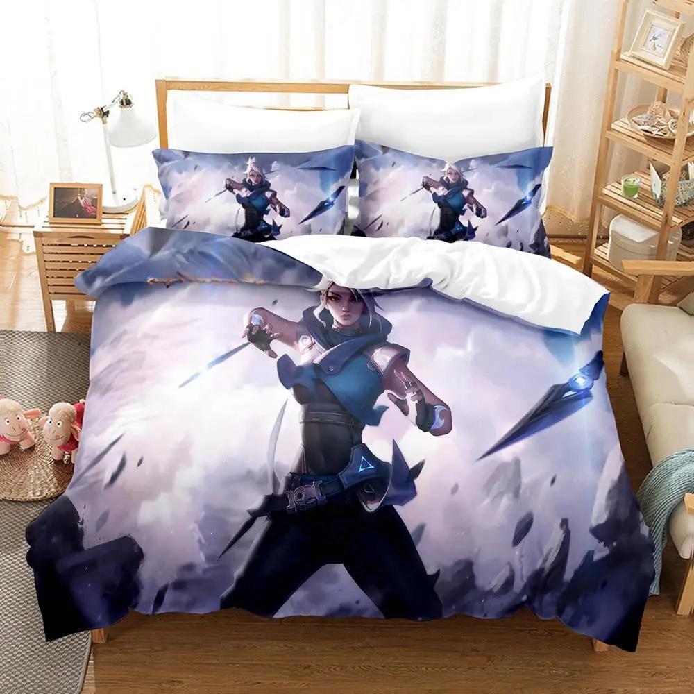 3d Print Game Jett Valorant Bedding Set Single Twin Full Queen King Size Bed Set Adult Kid Bedroom Duvet cover Sets Home Textile