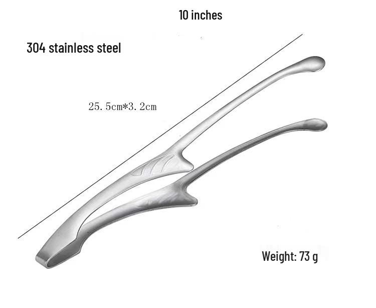 304 Stainless Steel Korean BBQ & Bread Baking Tongs for Meat, Grilling, and Japanese Cuisine