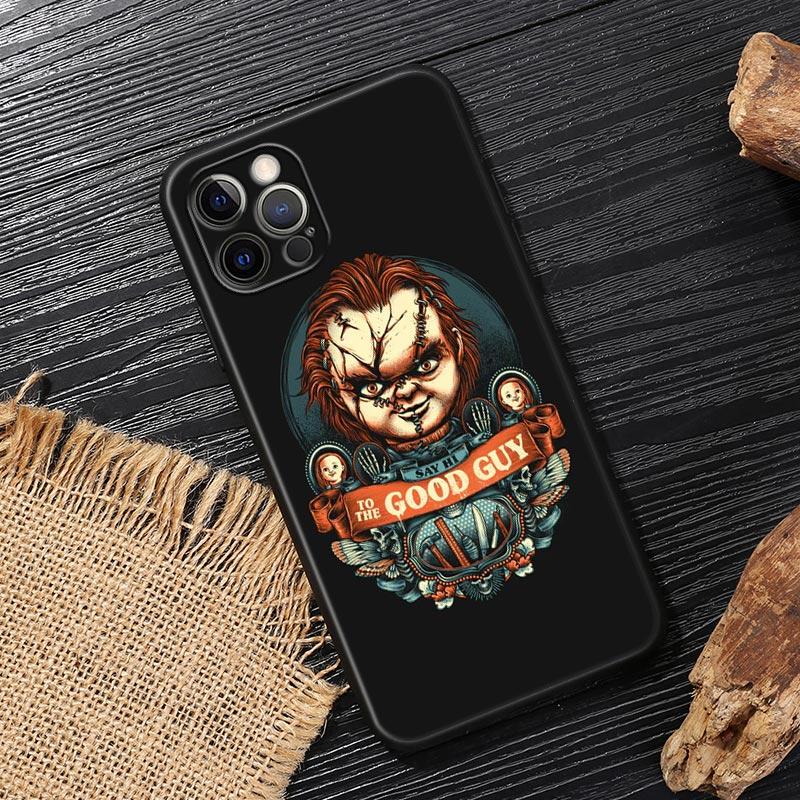 Horror Scary Chucky Doll Funda For Iphone 14 Case For iPhone 15 11 12 13 Mini 14 Pro Max XS X 7 8 15 Plus SE2020 Case Soft Cover