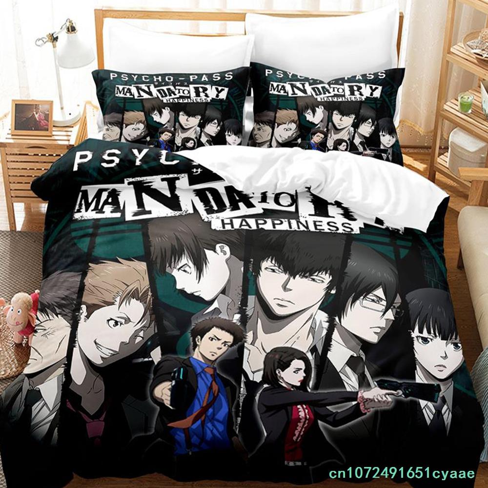 2023 Psycho Pass Bedding Set Single Twin Full Queen King Size Bed Set Adult Kid Bedroom Duvetcover Sets Anime Parure De Lit Bed
