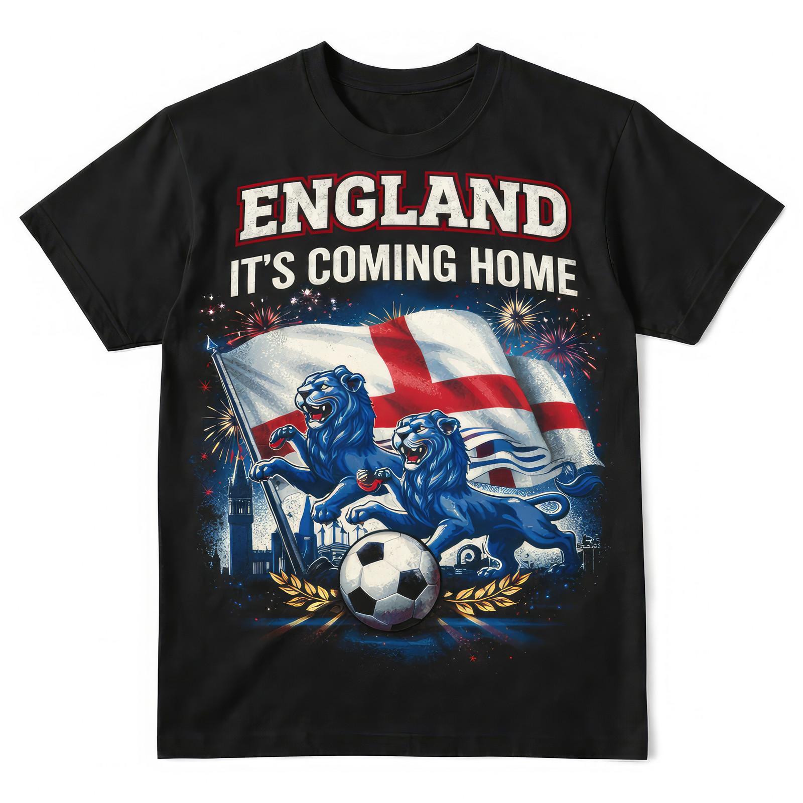 England It’s Coming Home World Cup 2026 T-Shirt Football Fan Gift XXXXL