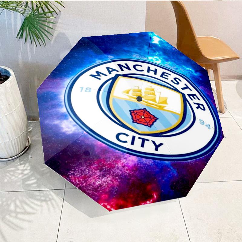 City Football Club Printed Automatic Umbrella, 8-Frame for Travel, Camping, Casual Umbrella, Essential Gift for  for Family and Friends