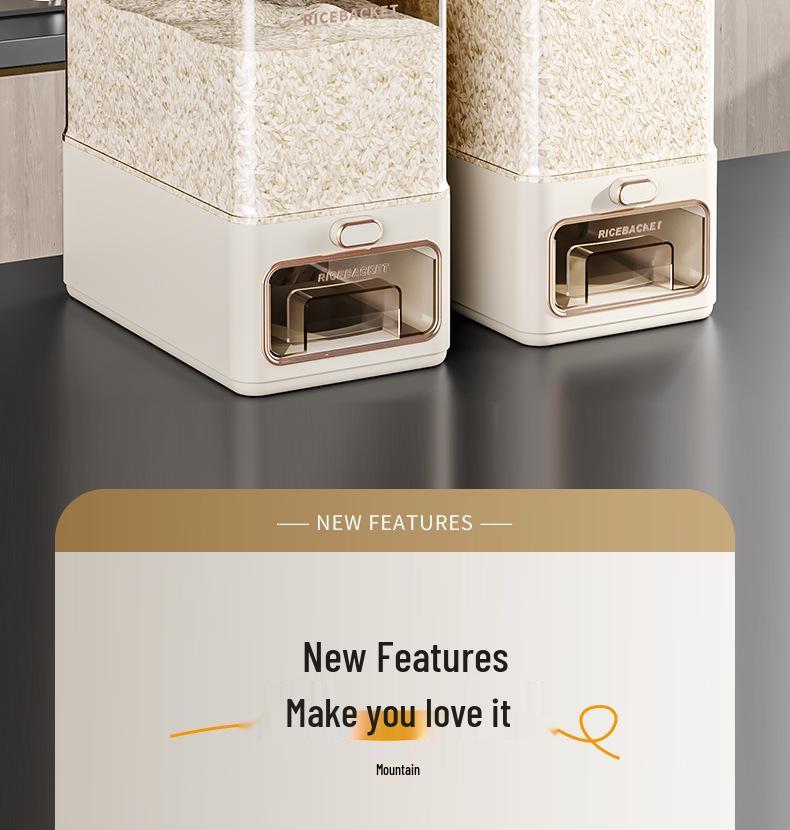 Household Food-Grade Sealed Rice & Flour Storage Container – Insect & Moisture Proof