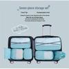 MDNG 7-Piece Double-Layer Travel Clothing Storage Bag Set