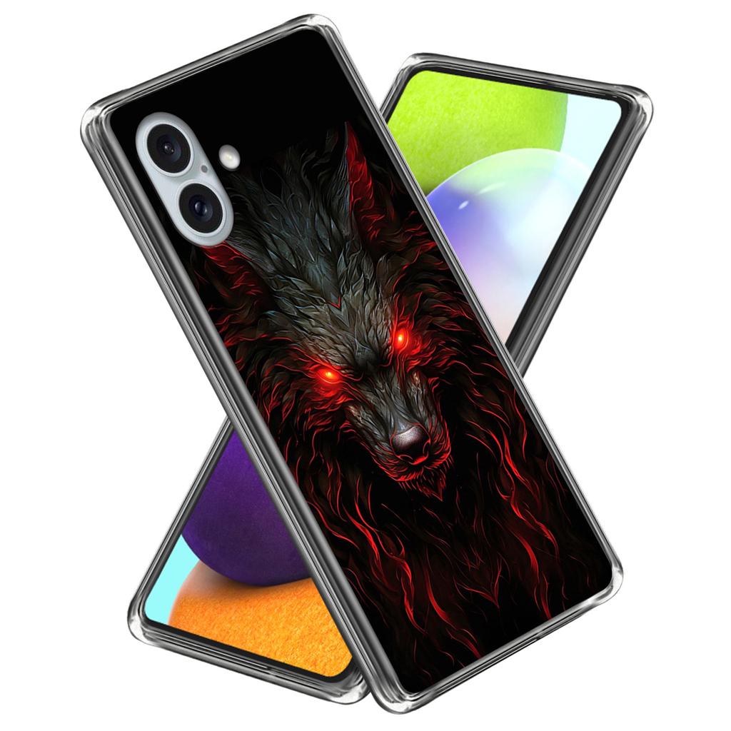 For iPhone 16 Plus Case Shock-Absorbent TPU Pattern Printed Phone Cover