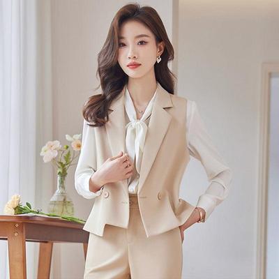 Blazer Colete Feminino da Moda para Trabalho e Uso Casual para a Primavera