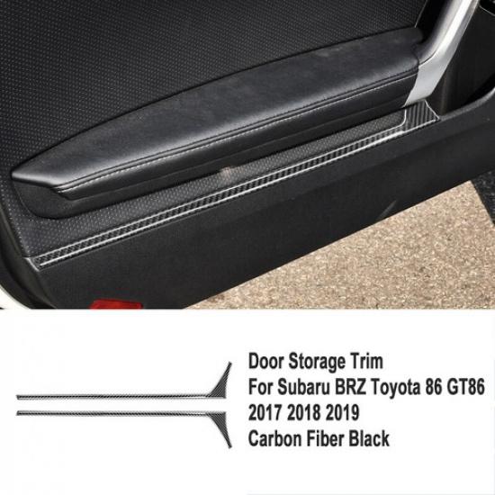 Car Door Panel Decal Strip Carbon Fiber Sticker For Toyota 86 Subaru BRZ 17-20