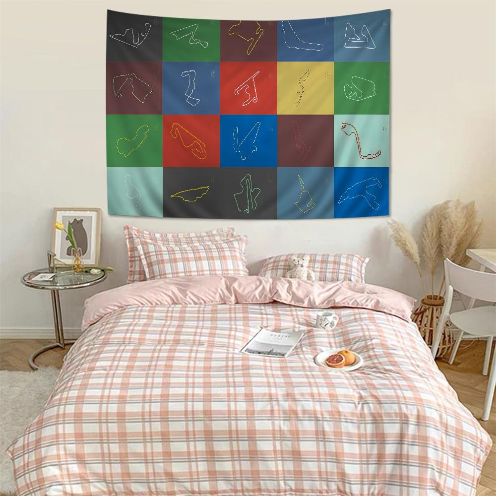 F1 Track Hanging Bohemian Tapestry Hanging Tarot Hippie Wall Rugs Dorm Home Decor