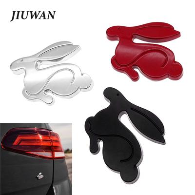 1ks univerzální nálepka s karikaturou pro styling auta pro VW Jetta Golf BMW Chevrolet 3D kovový znak běžícího králíka Odznak zadního kufru
