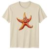 Whimsical Starfish TShirt Underwater Marine Wildlife Gift For Him And Her