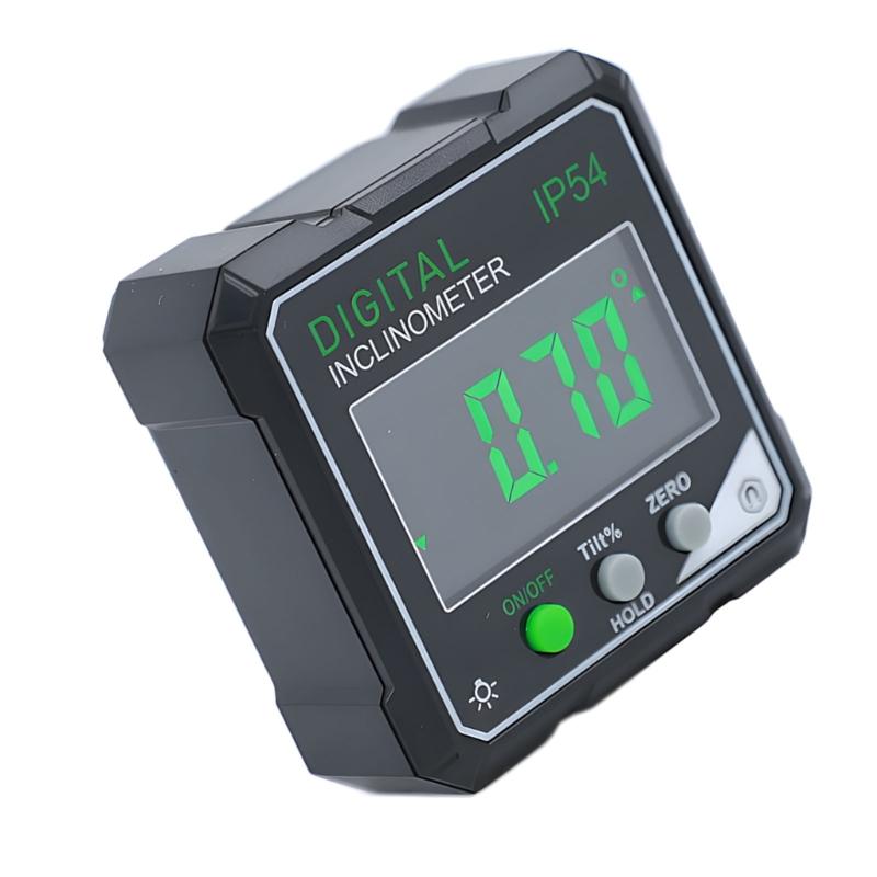 Digital Inclinometer Level Box Double Mode Measurement 360 Rotating Screen LED Backlights For Woodworking