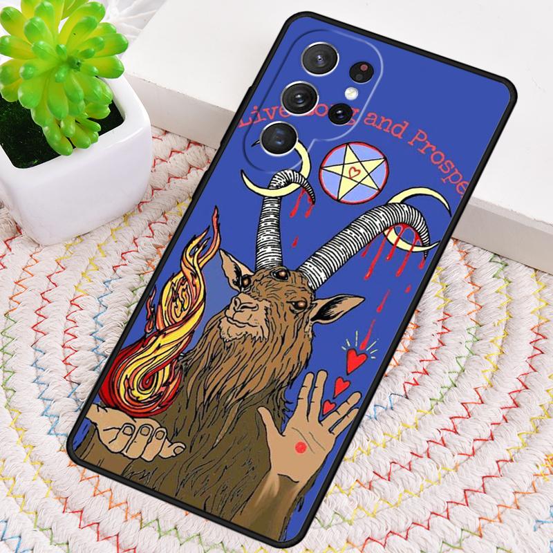 Baphomet Gothic Satan Phone Case for Samsung Galaxy note 10 pro S26 Ultra S23 S24 FE S25 S21 S22 PLUS shockproof Cove